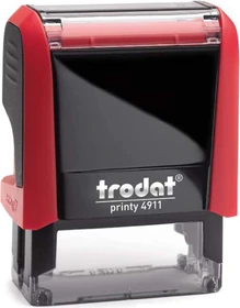 trodat printy 4911 4.0 Textstempel mit individueller Textplatte, 38x14mm, schwarz/rot