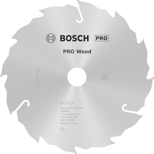 Bosch Professional Speedline Wood Kreissägeblatt 12Z, 160x2.2x20mm, 1 Stück