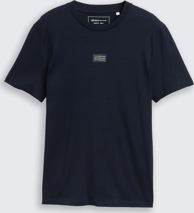 Tom Tailor Basic mit Logo-Print T-Shirt kurzarm special blue (Herren)