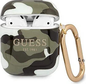 Guess Airpods 1 und 2 Hülle Camouflage Khaki