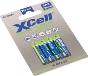 XCell Rechargeable Micro AAA 1000mAh, 4er-Pack