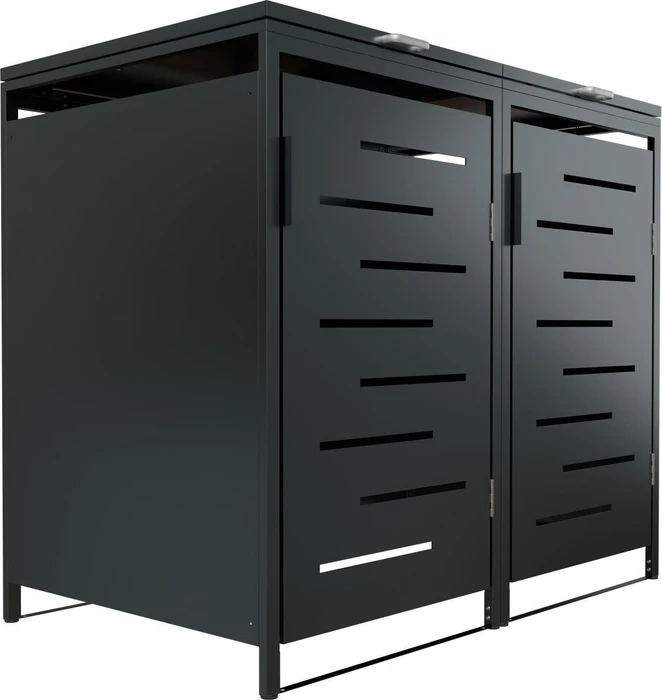 Juskys Metall Mülltonnenbox Arel 2er (301022)