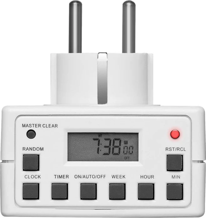 Wentronic goobay digitale Wochenzeitschaltuhr, IP20, weiß