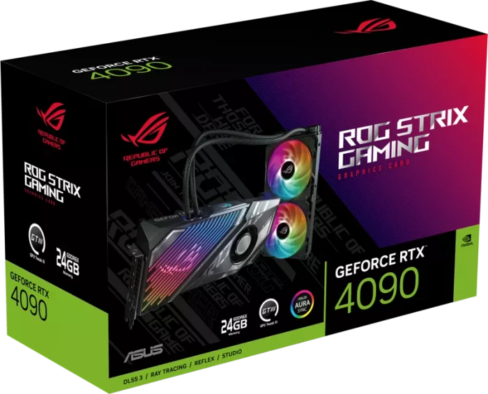 ASUS ROG Strix LC GeForce RTX 4090, ROG-STRIX-LC-RTX4090-24G-GAMING, 24GB GDDR6X, 2x HDMI, 3x DP