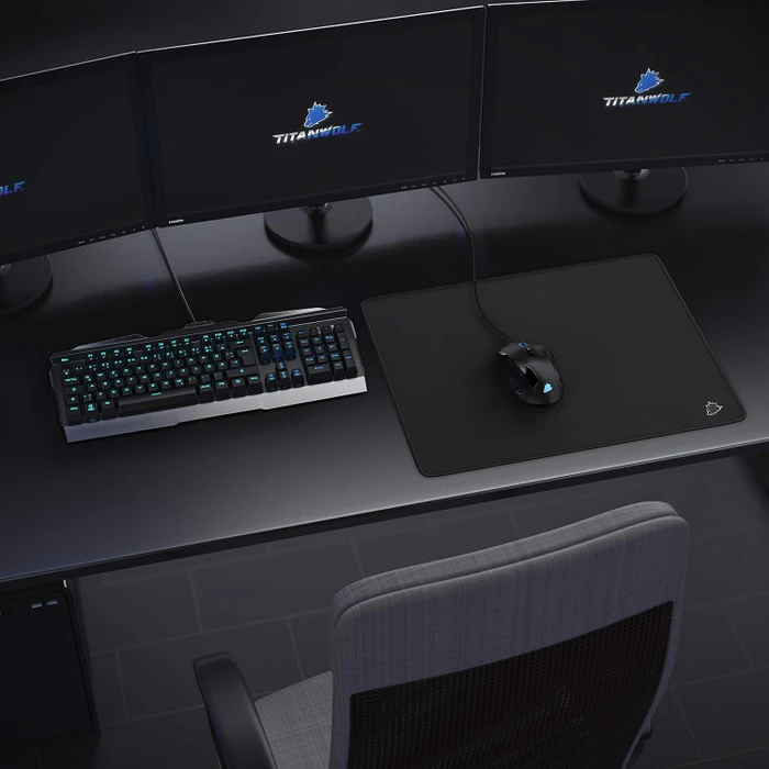 Titanwolf XXL Speed Gaming-Mauspad, 440x350mm, schwarz
