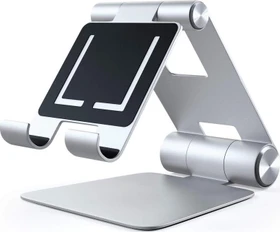 Satechi R1 Aluminum Hinge Holder, Tablet-Stand 4-13", Silver, faltbar