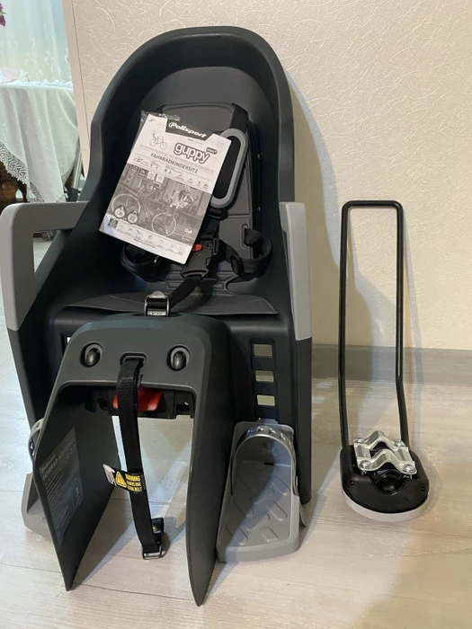 Polisport Guppy Maxi + CFS Fahrradkindersitz dark grey/silver