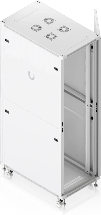 Ubiquiti 42U Rack Cabinet, 19" Rackschrank 42HE, mit Rollen, Gitternetztür, weiß, 1000mm tief