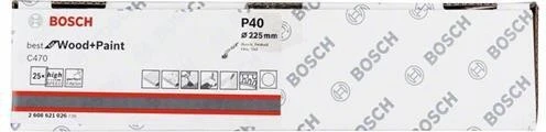 Bosch Professional C470 Best for Wood and Paint Schleifblatt K40, 225mm, 25 Stück