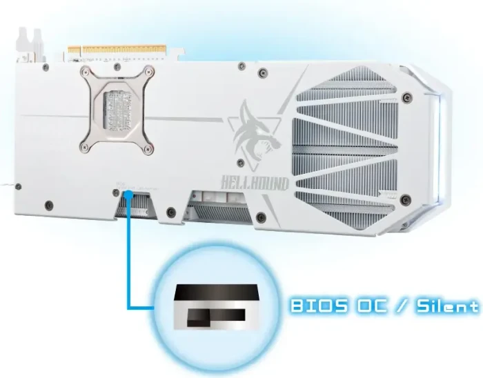 PowerColor Hellhound Spectral White Radeon RX 9070 XT, 16GB GDDR6, HDMI, 3x DP