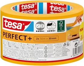 tesa PERFECT+ Malerband orange, 30mm/50m, 2 Stück