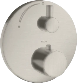 Hansgrohe Axor Uno Thermostat Unterputz mit Absperrventil edelstahloptik