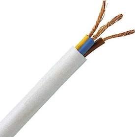 Kopp Schlauchleitung H05VV-F 3Gx1mm², 3-adrig,10m Ring, weiß