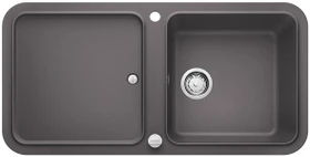 Blanco Yova XL 6 S Einbau Becken reversibel mit Ablauffernbedienung felsgrau