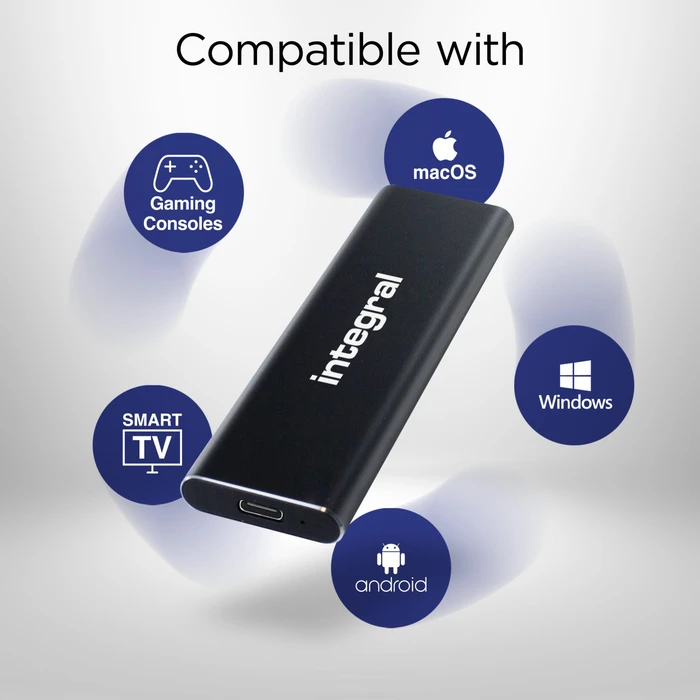 Integral SlimXpress Portable SSD, 1TB, USB-C 3.1