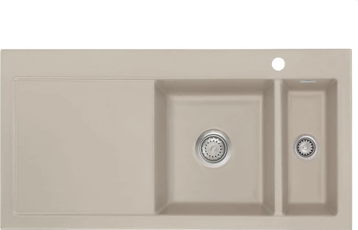 systemceram Mera 100 Einbau Becken rechts fango