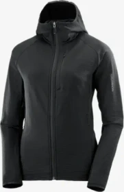 Salomon Essential Lightwarm Hooded Funktionsjacke deep black (Damen)