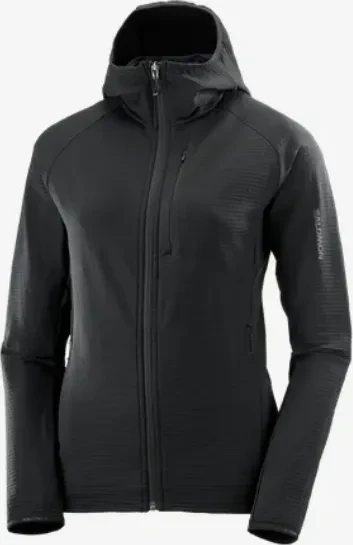 Salomon Essential Lightwarm Hooded Funktionsjacke deep black (Damen)