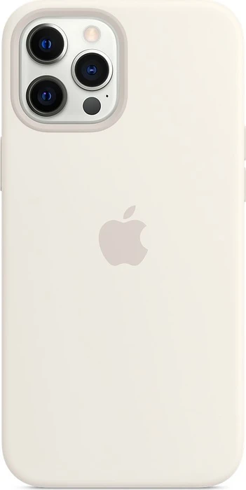 Apple Silikon Case mit MagSafe für iPhone 12 Pro Max weiß
