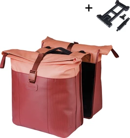 Basil Vive Doppeltasche MIK Gepäcktasche bordeaux/pink