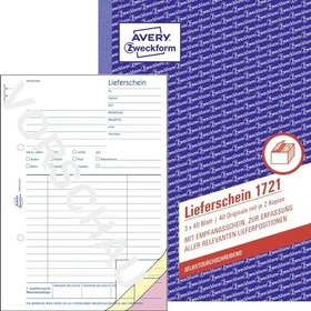 Avery-Zweckform Lieferschein mit Empfangsschein, A5, 120 Blatt