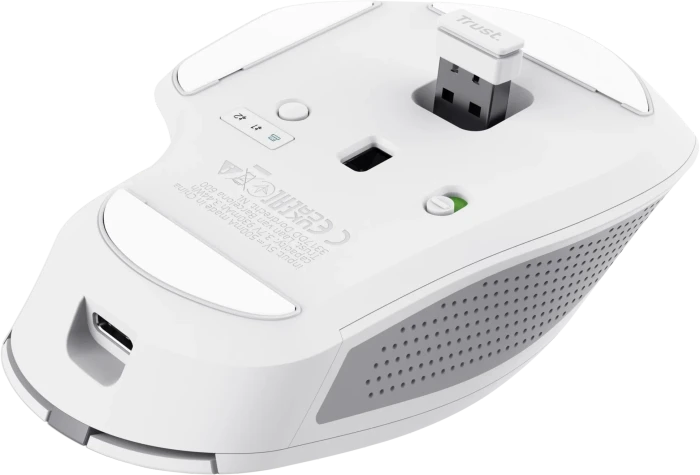 Trust Ozaa+ Multi-Device Wireless Mouse weiß, USB/Bluetooth