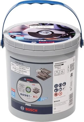 Bosch Professional PRO Stainless Steel and Metal WA 60 T BF Trennscheibe, 125x1x22.23mm, 100 Stück