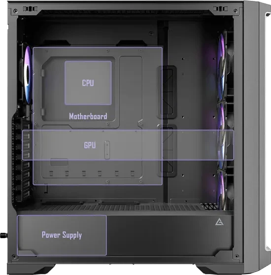 Antec Performance 1 FT ARGB, Glasfenster