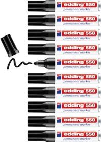 edding 550 Permanentmarker schwarz, 10er-Pack