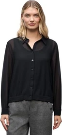 Street One Chiffon Hemd langarm schwarz (Damen)