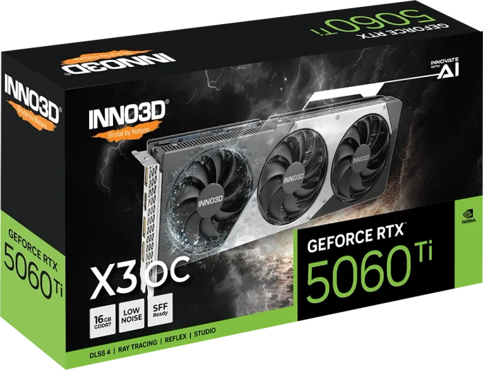 INNO3D GeForce RTX 5060 Ti X3 OC, 16GB GDDR7, HDMI, 3x DP