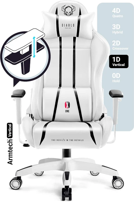 Diablo Chairs X-One 2.0 Normal Gamingstuhl, weiß/schwarz