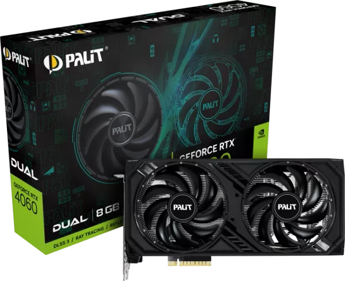 Palit GeForce RTX 4060 Dual, 8GB GDDR6, HDMI, 3x DP
