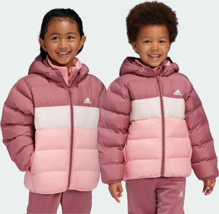 adidas Synthetic Down Funktionsjacke preloved crimson/sandy pink/semi pink spark (Junior)
