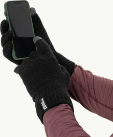 Jack Wolfskin Rib Handschuhe schwarz