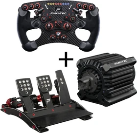 Fanatec Clubsport DD+ Wheel Base & Formula V2.5 X Lenkrad inkl. ClubSport V3 Pedale (PS5/PC)