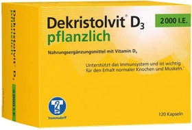 Dekristolvit D3 2000 I.E. pflanzlich Kapseln, 120 Stück
