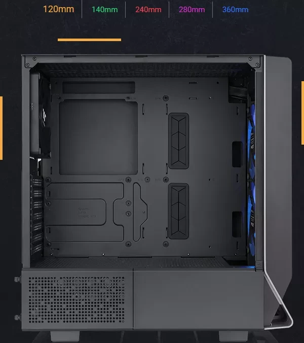 Thermaltake Ceres 300 TG ARGB, schwarz, Glasfenster
