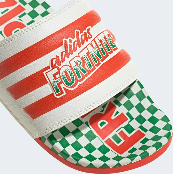 adidas Comfort Adilette UB x Fortnite core white/bold orange/green