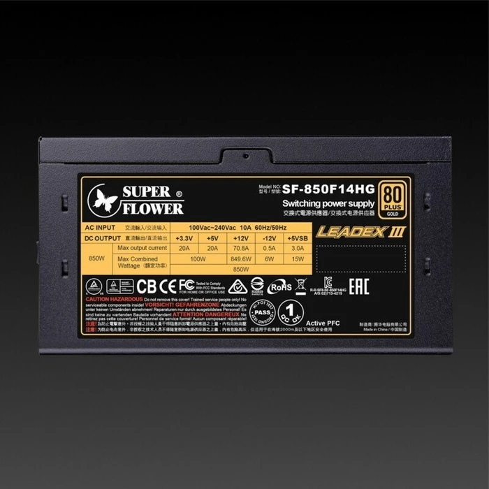 Super Flower Leadex III Gold schwarz 850W, ATX