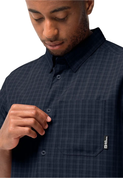 Jack Wolfskin El Dorado Hemd kurzarm night blue checks (Herren)