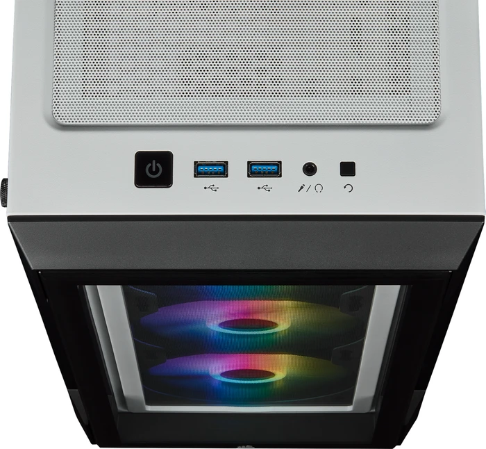 Corsair iCue 220T RGB, weiß, Glasfenster