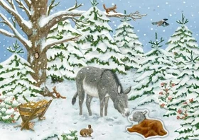 Coppenrath Eselchen im Winterwald Sticker-Adventskalender