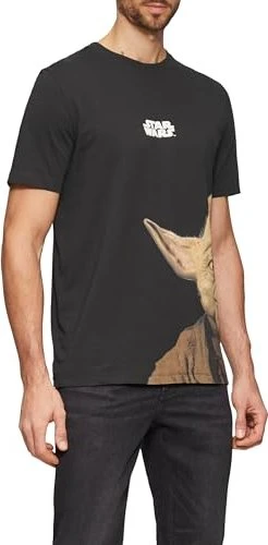 s.Oliver Star Wars Print T-Shirt kurzarm schwarz (Herren)