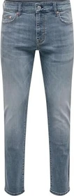ONLY & SONS Slim Mid Loom Jeans dark blue denim (Herren)