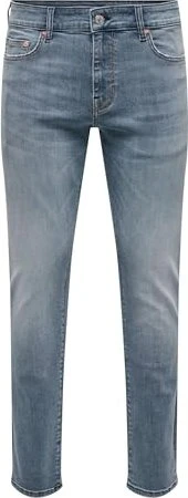 ONLY & SONS Slim Mid Loom Jeans dark blue denim (Herren)