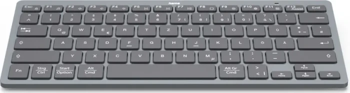 Hama Travel 400 Mini-Tastatur, dunkelgrau/schwarz, Bluetooth, DE