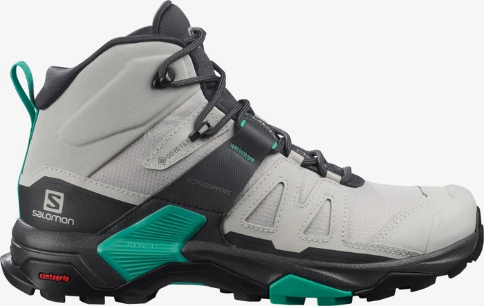Salomon X Ultra 4 Mid GTX lunar rock/ebony/mint leaf (Damen)