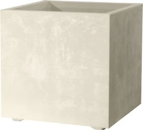 Deroma Millennium R Cube Blumentopf 25x25cm Pearl