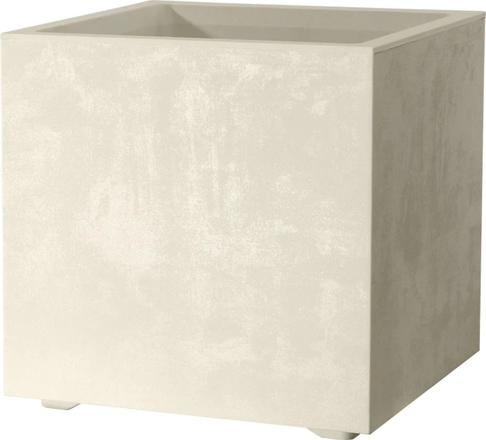 Deroma Millennium R Cube Blumentopf 25x25cm Pearl
